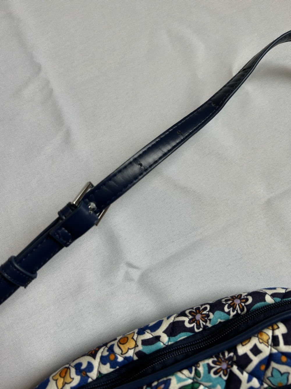 Vera Bradley Cotton Trimmed Crossbody Bag in Lisbon Medallion Cool Pattern - Picture 5 of 12